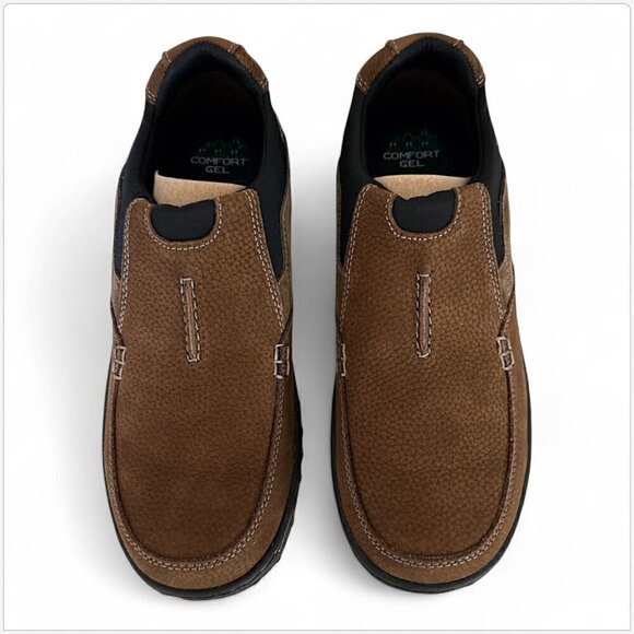 Nunn Bush Men\'s Quest Moc Toe Slipon Tan Multi Brown Leather Shoes NIB New 8 main image 5
